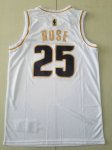 Maillot de Basket #25 Rose Detroit Pistons White-Golden Edition Brodé